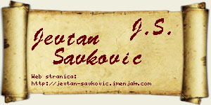 Jevtan Savković vizit kartica